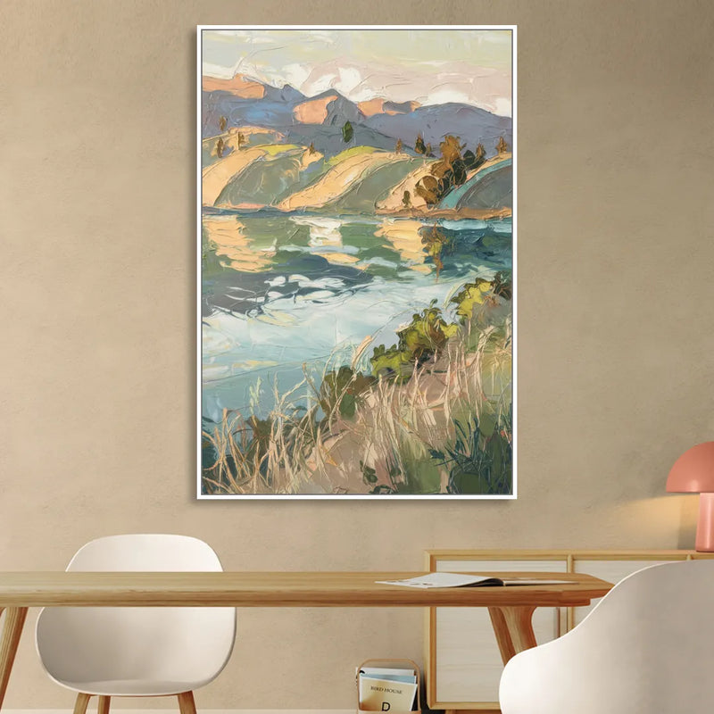 Henderson Serene Landscapes Living Room - White Canvas Wall Art
