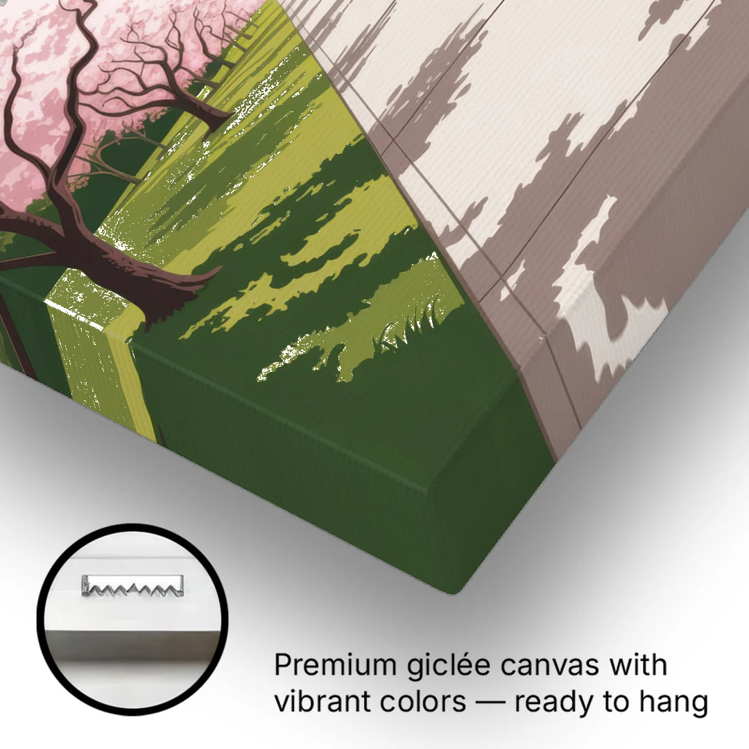 High Park Cherry Blossoms - Canvas Wall Art - Gallery Wrap Corner