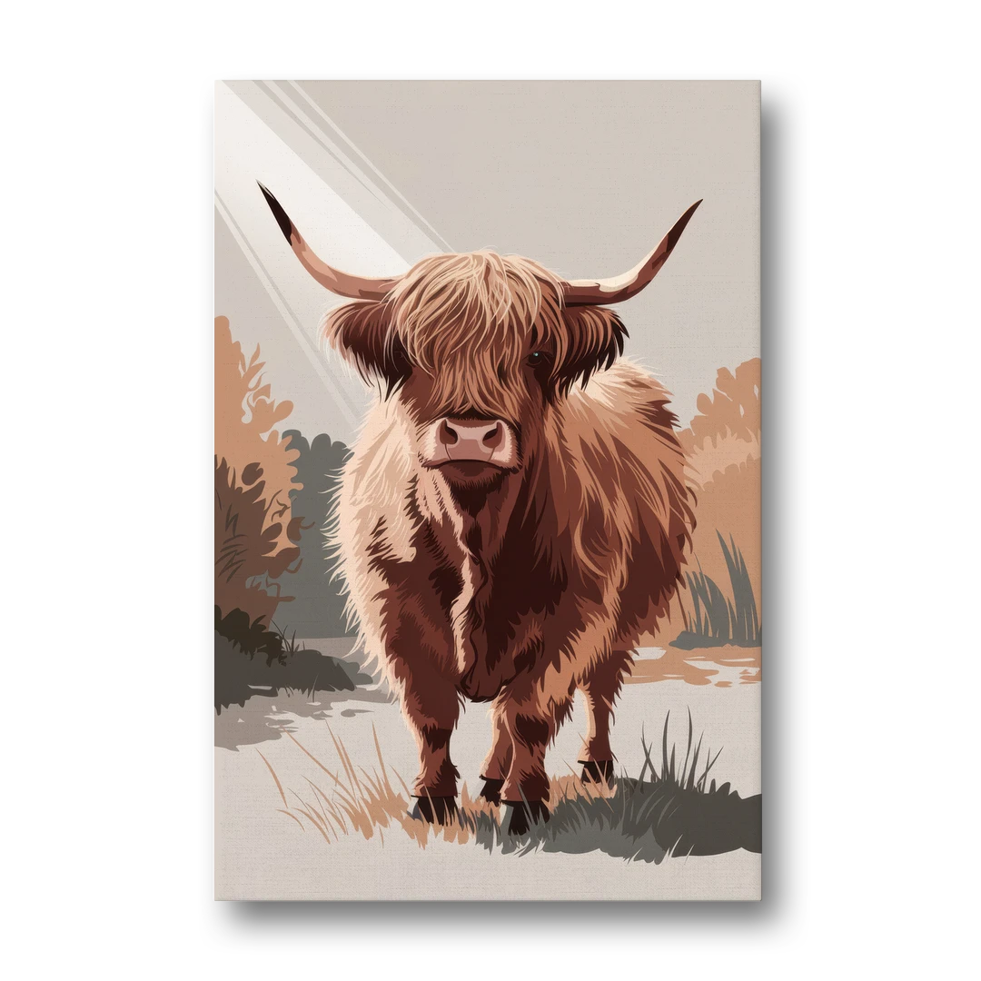 Highland Cows Charm - Canvas Wall Art - Front