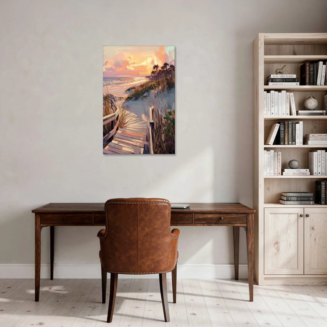 Hilton Head Island Atlantic Shoreline - Canvas Wall Art - Office - 24x36