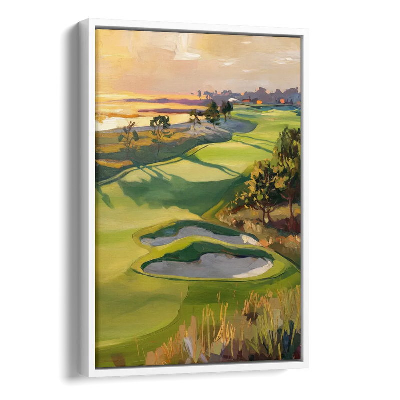 Hilton Head Island Golf Course Serenity Side - White Canvas Wall Art