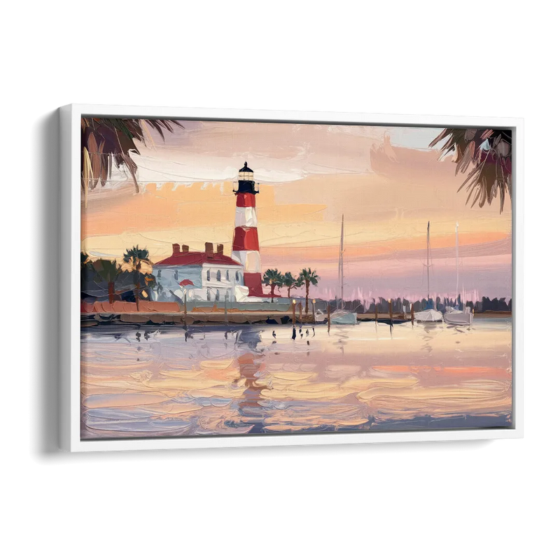 Hilton Head Island Palmetto Breeze Side - White Canvas Wall Art