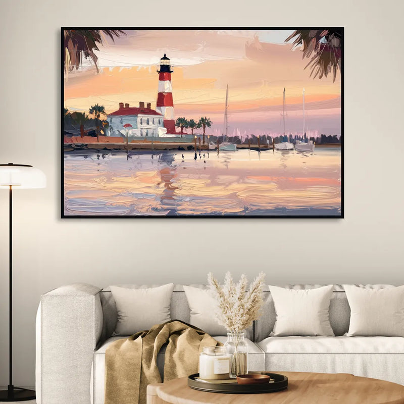 Hilton Head Island Palmetto Breeze Living Room - Black Canvas Wall Art
