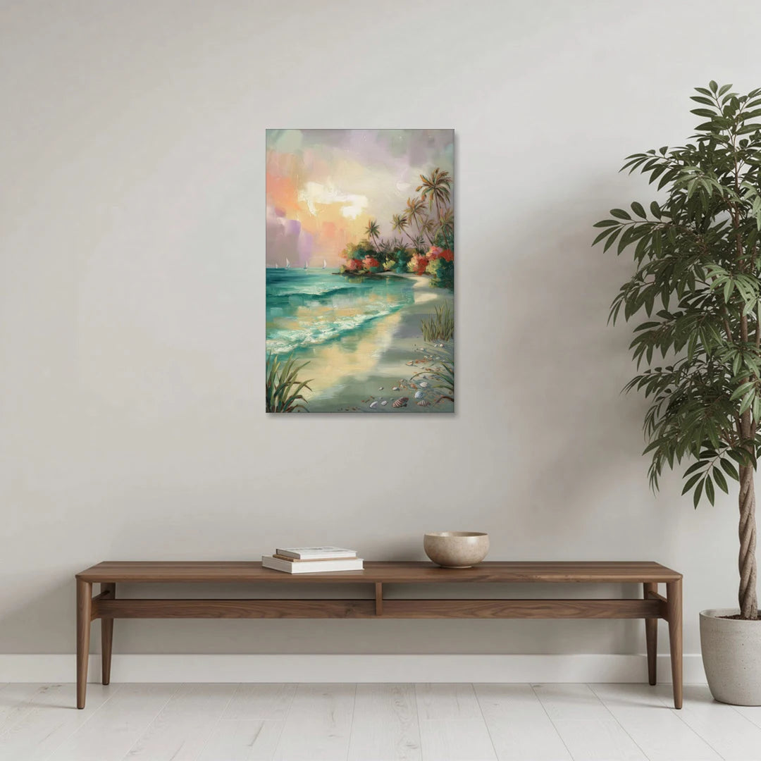 Hilton Head Island Tropical Paradise - Canvas Wall Art - Coffee Table - 24x36