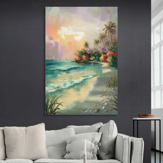 Hilton Head Island Tropical Paradise Living Room - Canvas Wall Art