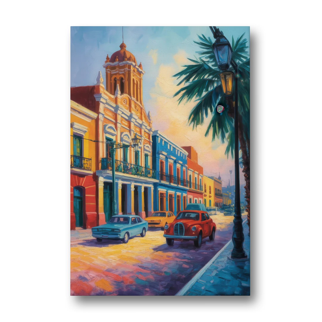 Historic Centro Facades - Canvas Wall Art - Front