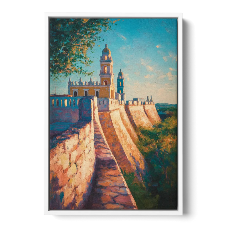 Historic Fortified Walls Front - White Canvas Wall Art