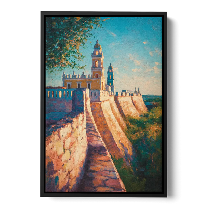 Historic Fortified Walls Front - Black Canvas Wall Art