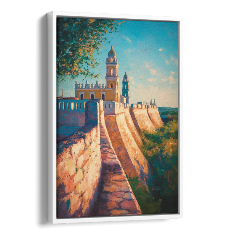 Historic Fortified Walls Side - White Canvas Wall Art