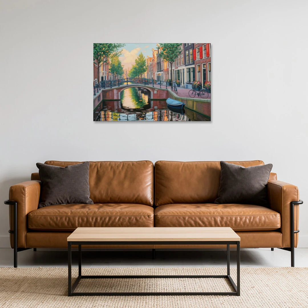 Historic Jordaan - Canvas Wall Art - Sofa - 36x24
