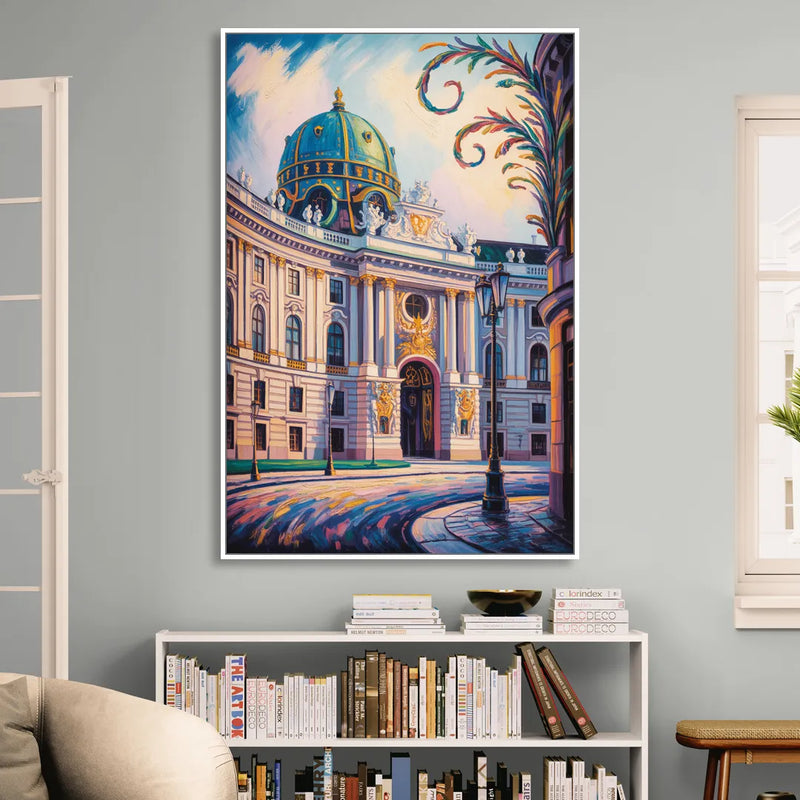 Hofburg Elegance Living Room - White Canvas Wall Art