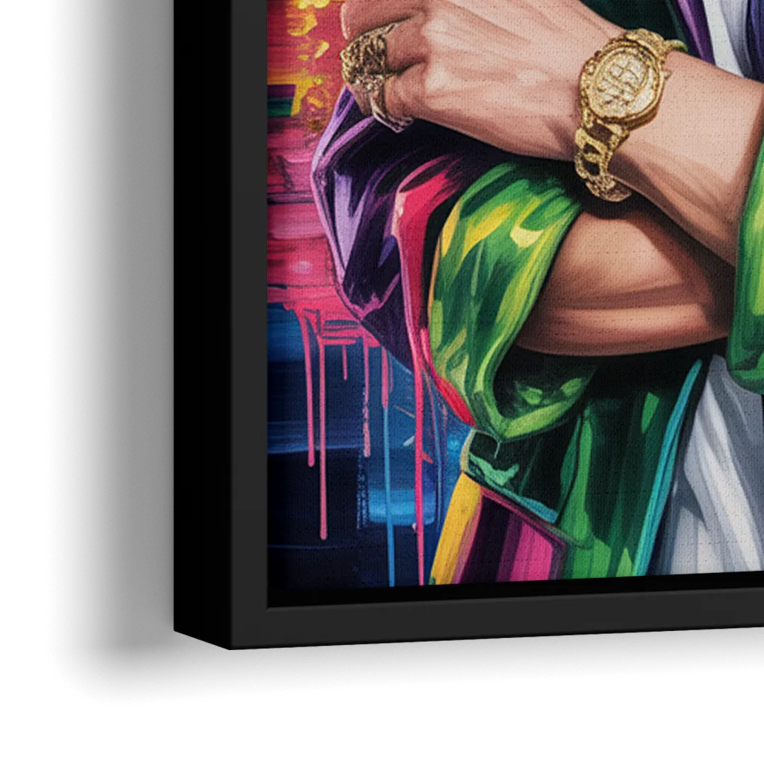 Home Glow 2.0 - Close-Up Black Frame Canvas