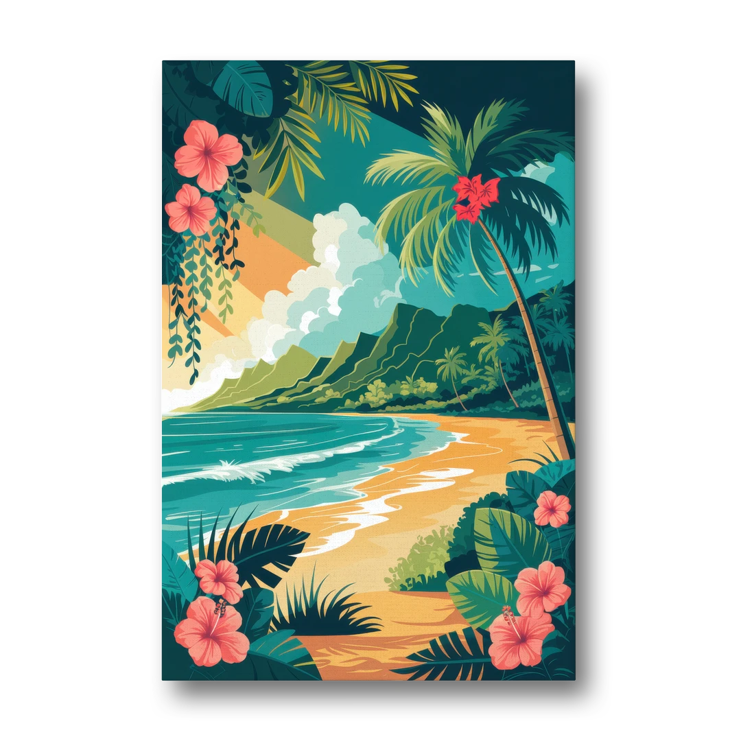 Honolulu Aloha Spirit - Canvas Wall Art - Front