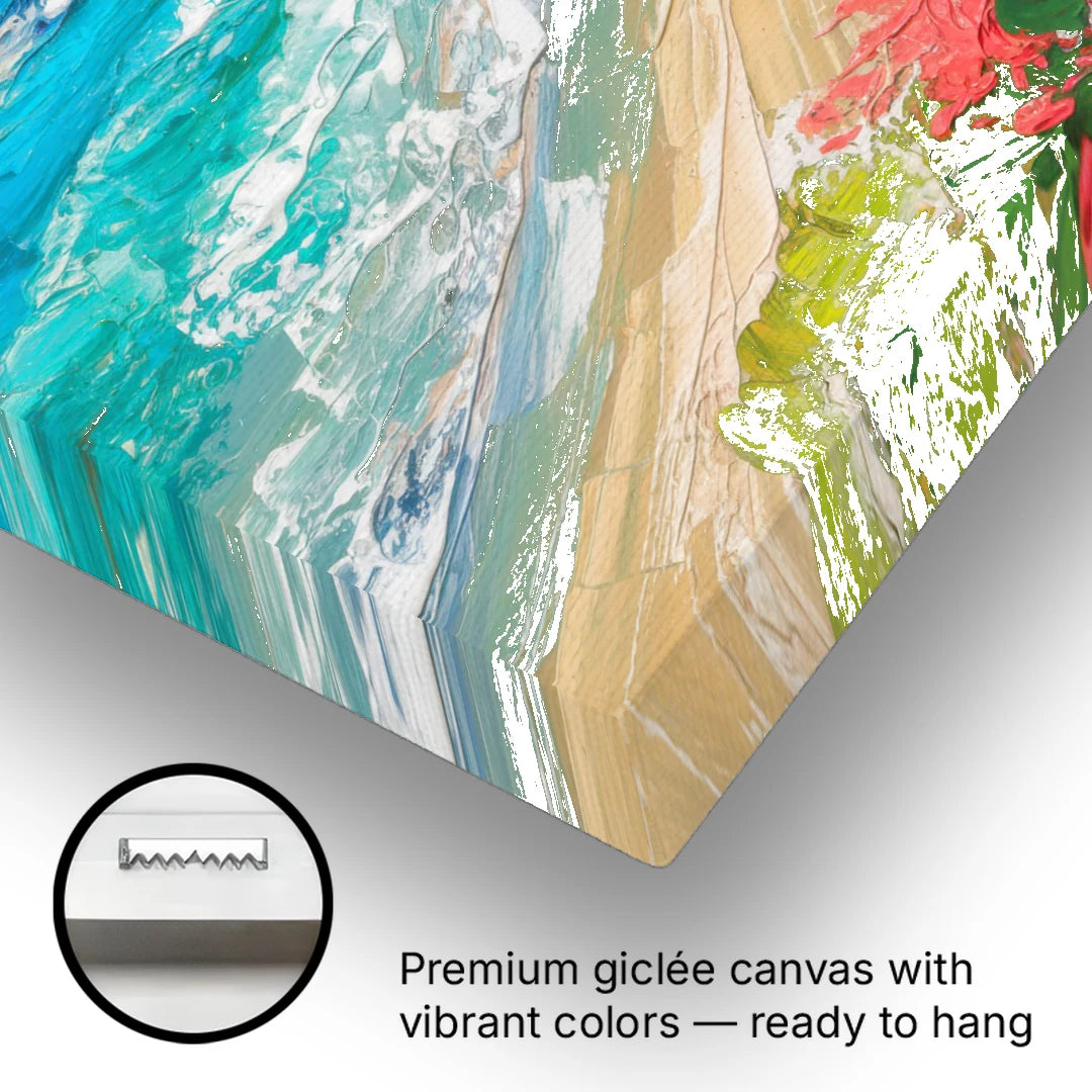 Honolulu Diamond Head View - Canvas Wall Art - Gallery Wrap Corner