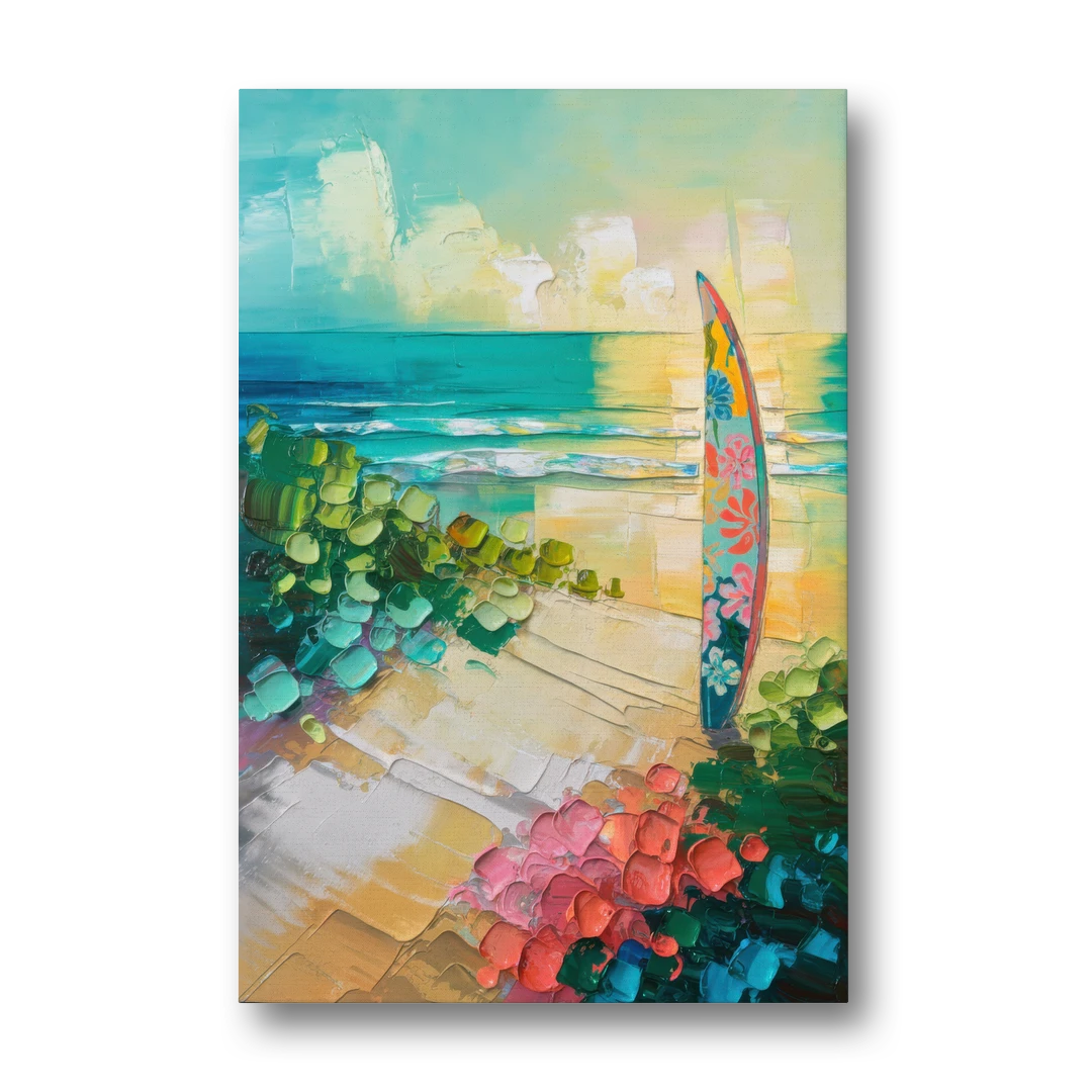 Honolulu Surfboard Vibes - Canvas Wall Art - Front