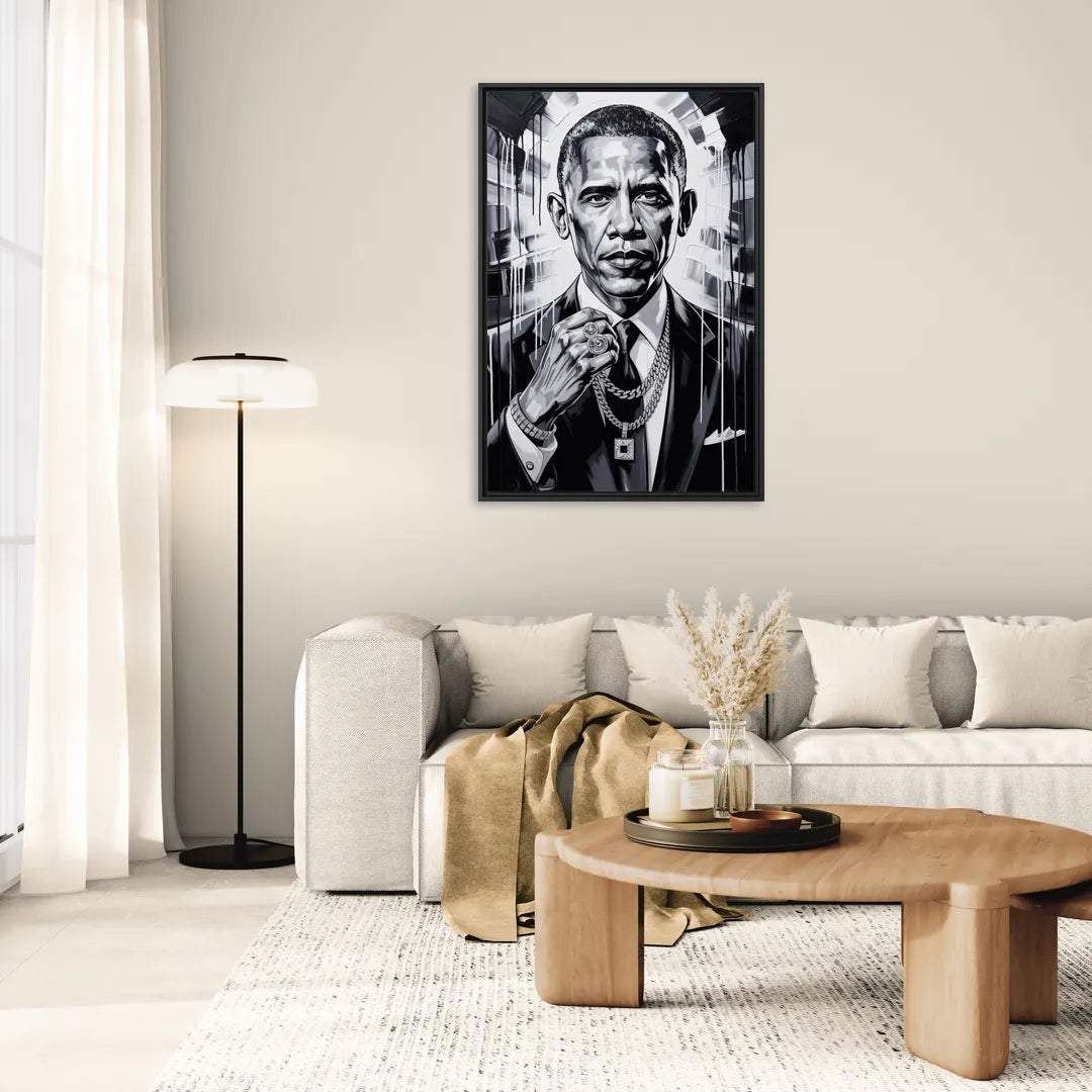 Hope Rise 2.0 - Living Room Black Frame Canvas
