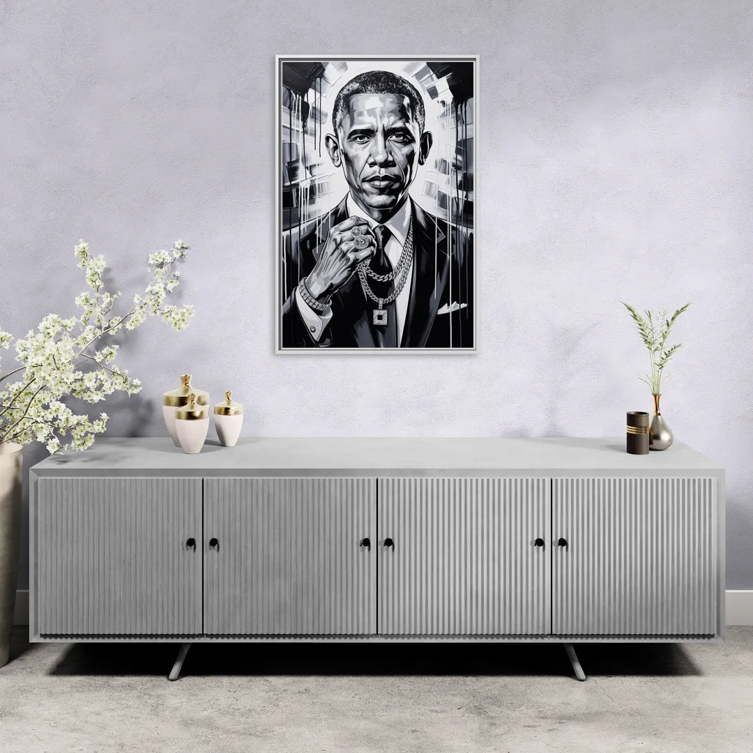 Hope Rise 2.0 - Living Room White Frame Canvas