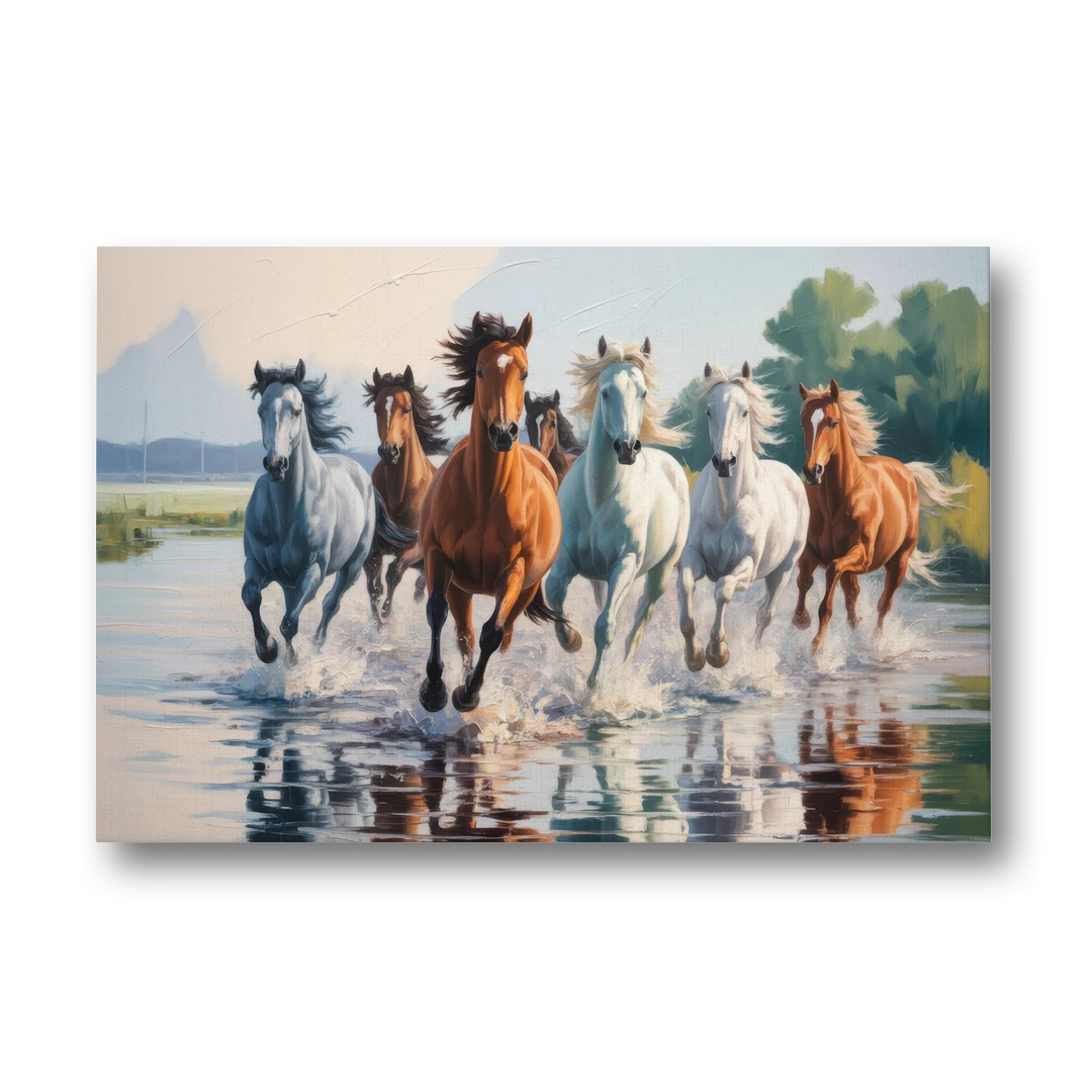Horse Harmony in Nature - Canvas Wall Art - Front