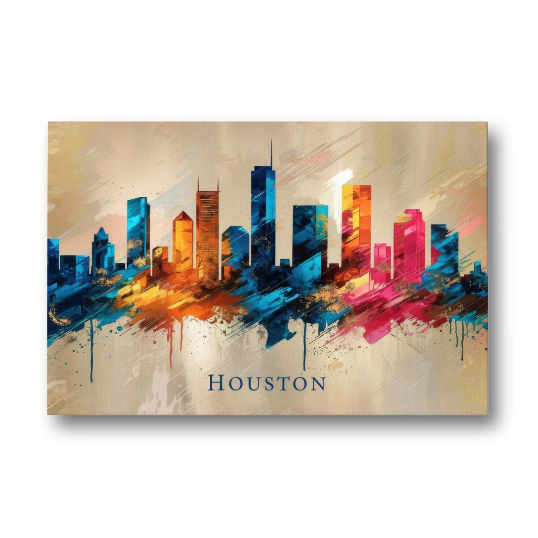 Houston Artistic Flair - Canvas Wall Art - Front