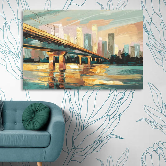 Houston Be Someone Bridge Living Room - Canvas Wall Art