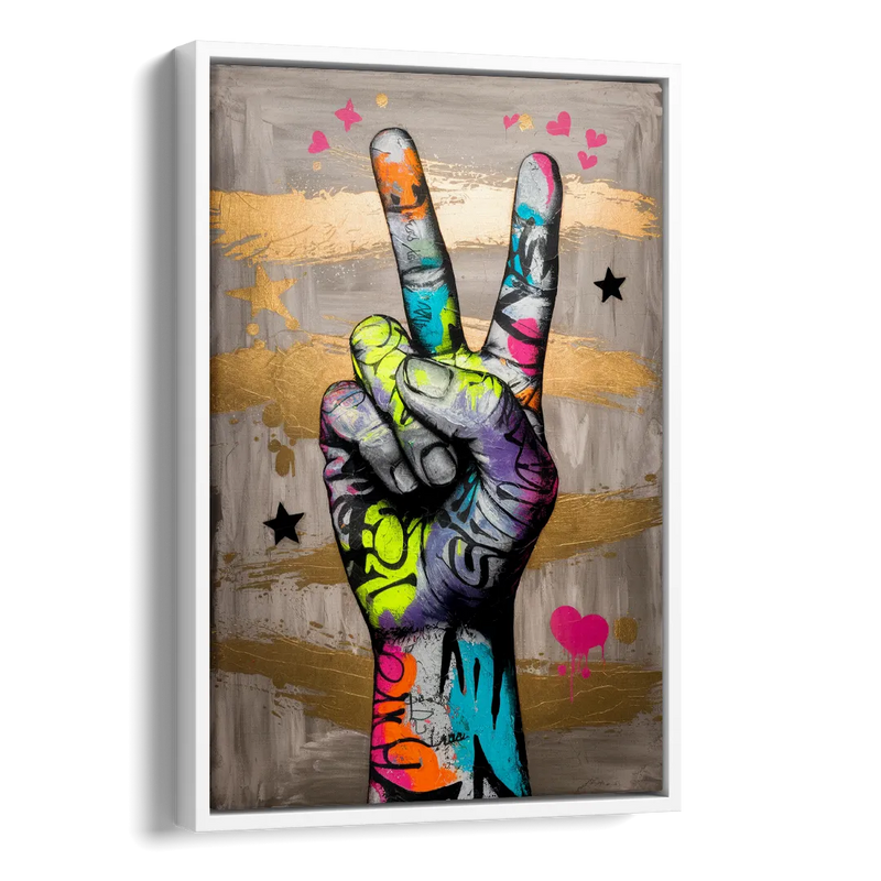 Houston Bold Graffiti Side - White Canvas Wall Art