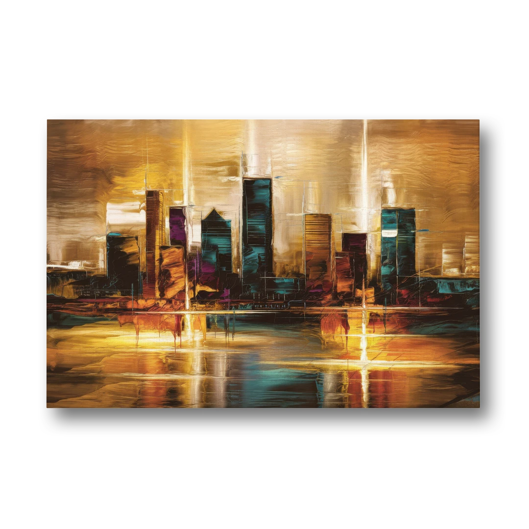 Houston Cityscape - Canvas Wall Art - Front