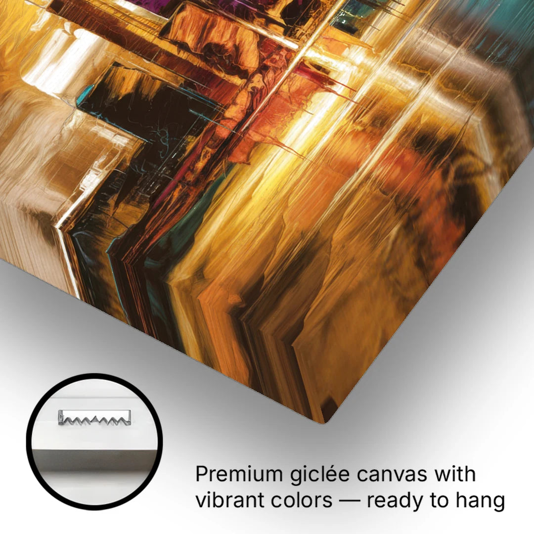 Houston Cityscape - Canvas Wall Art - Gallery Wrap Corner