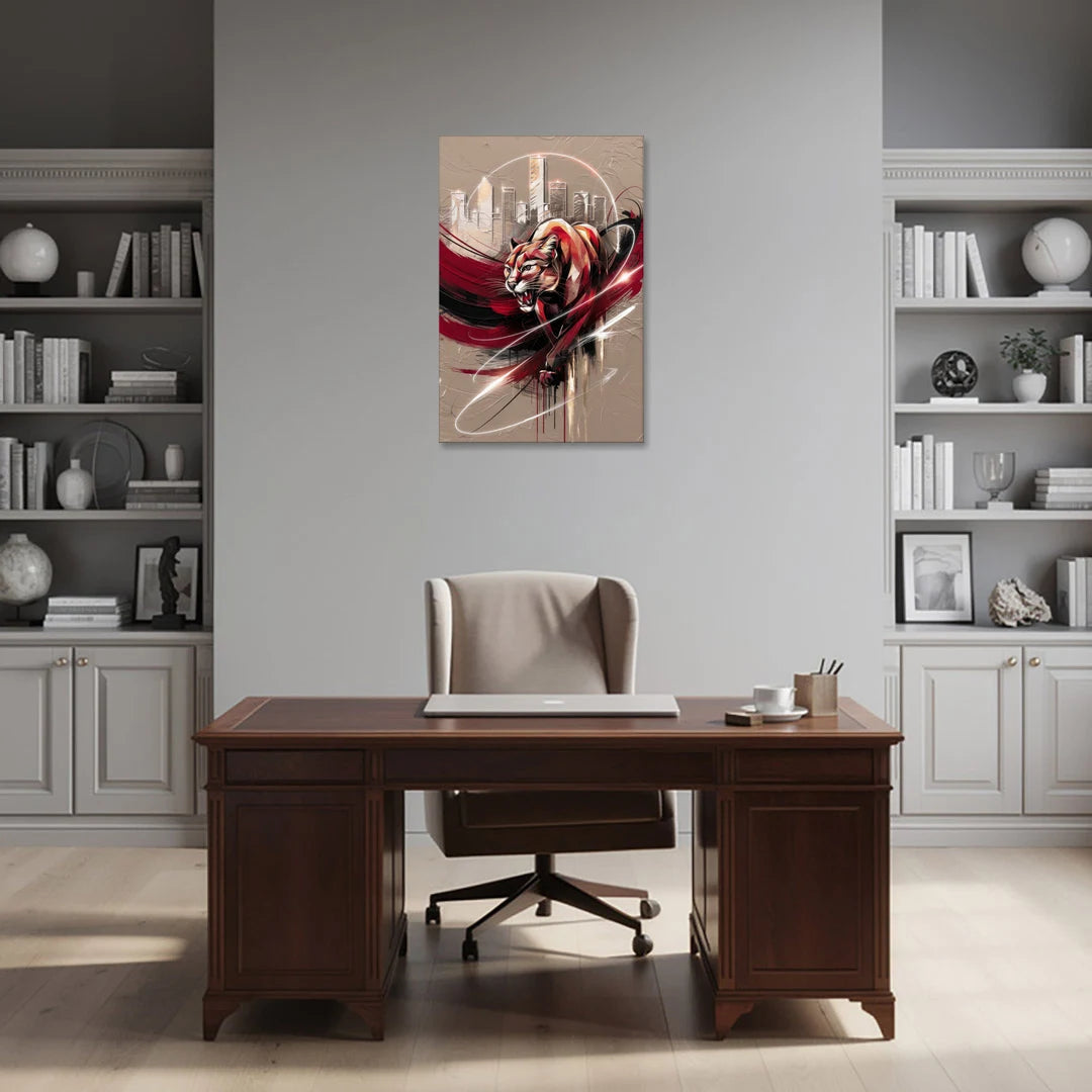 Houston Cougars Passion - Canvas Wall Art - Office - 24x36