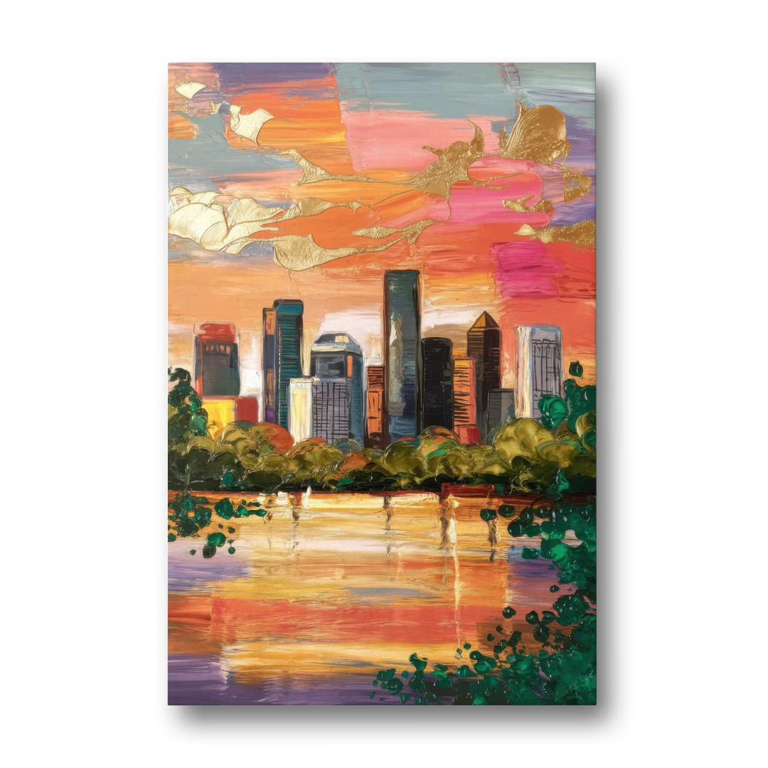 Houston Cultural Essence - Canvas Wall Art - Front