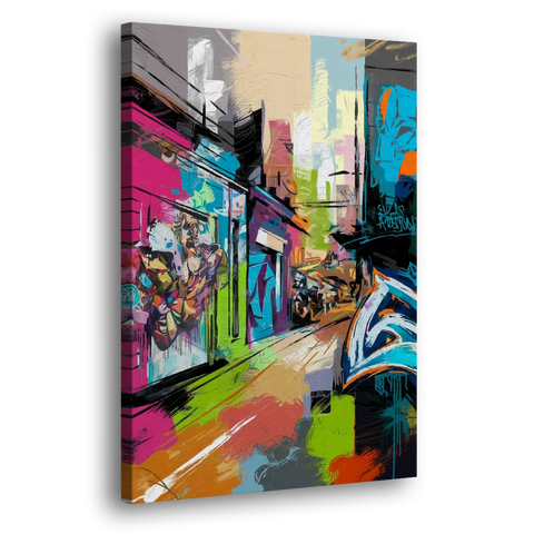 Houston Graffiti Streets - Canvas Wall Art
