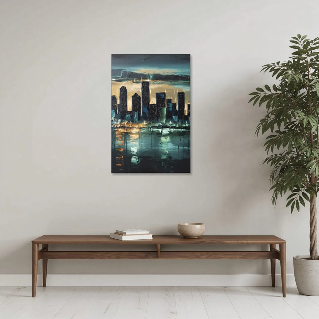 Houston Modern Aesthetic - Canvas Wall Art - Coffee Table - 24x36