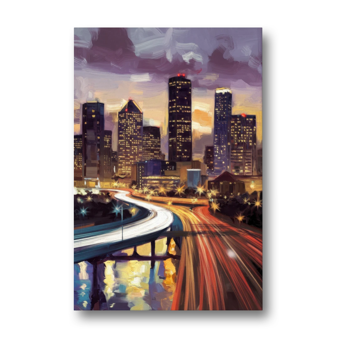 Houston Photography Collection - Canvas Wall Art - Front
