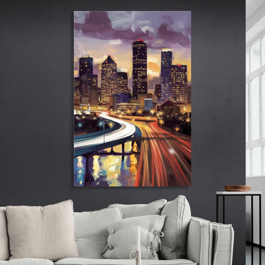 Houston Photography Collection Living Room - Canvas Wall Art