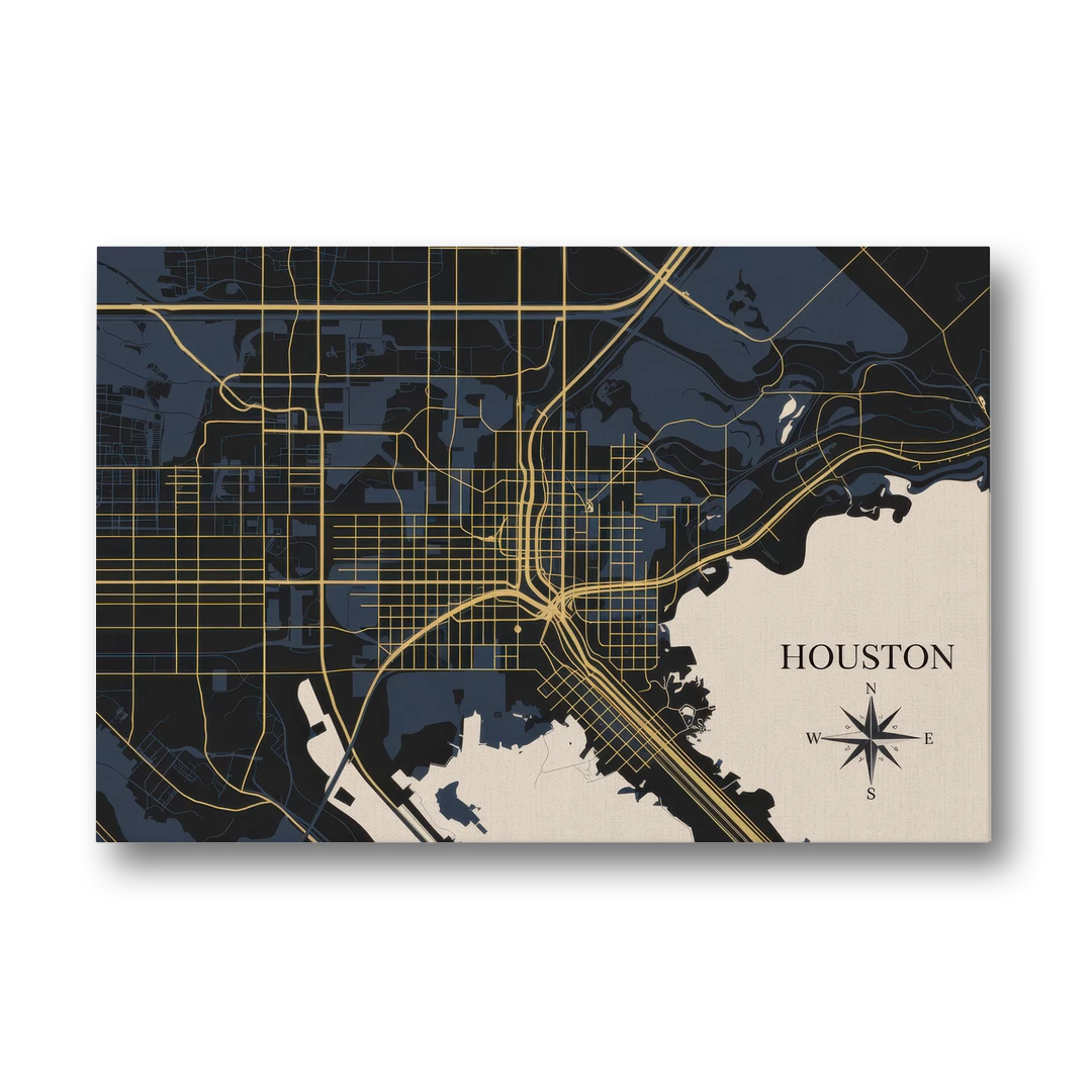 Houston Skyline Horizon - Canvas Wall Art - Front