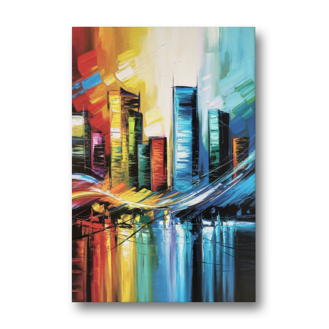 Houston Urban Energy - Canvas Wall Art - Front