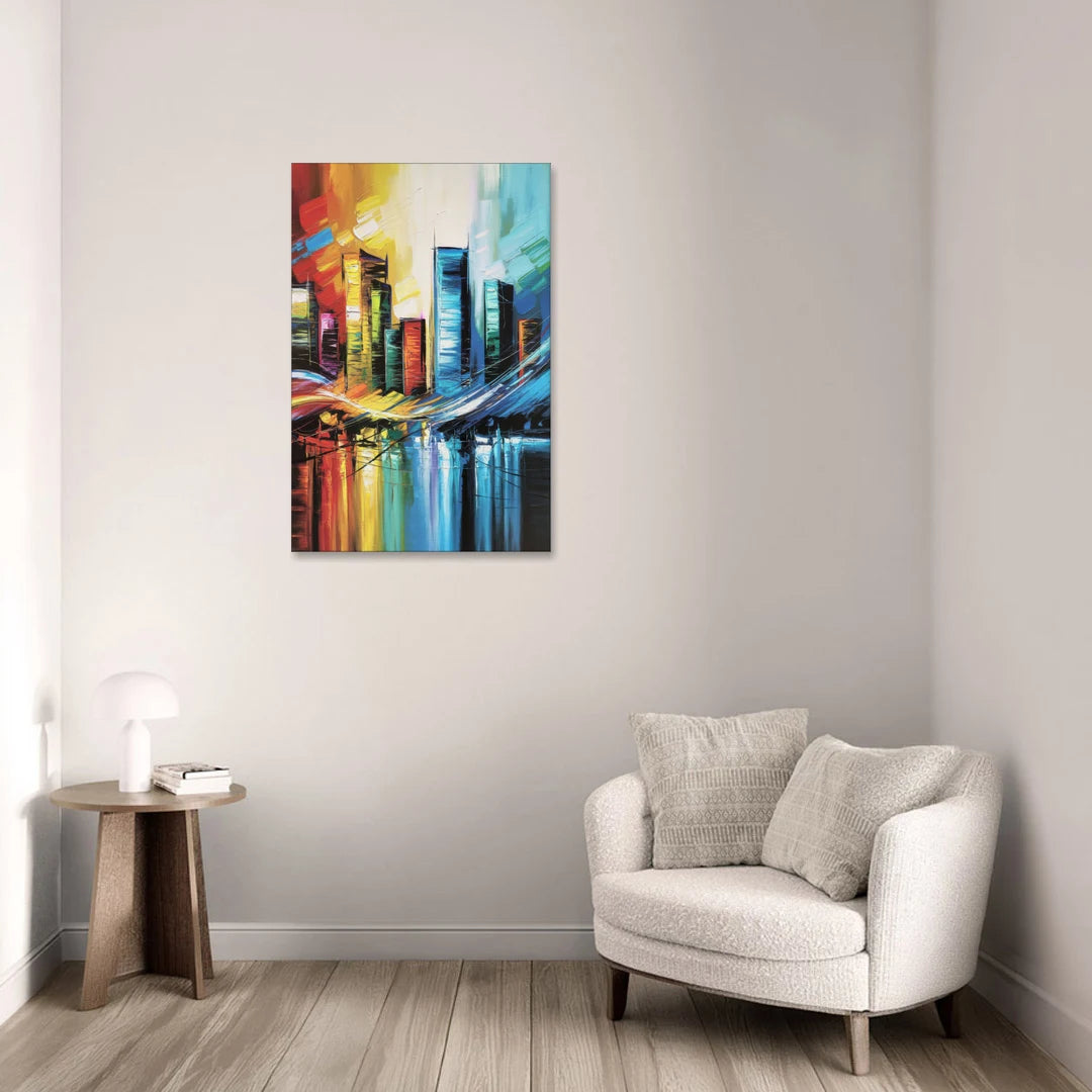Houston Urban Energy - Canvas Wall Art - Sofa - 24x36