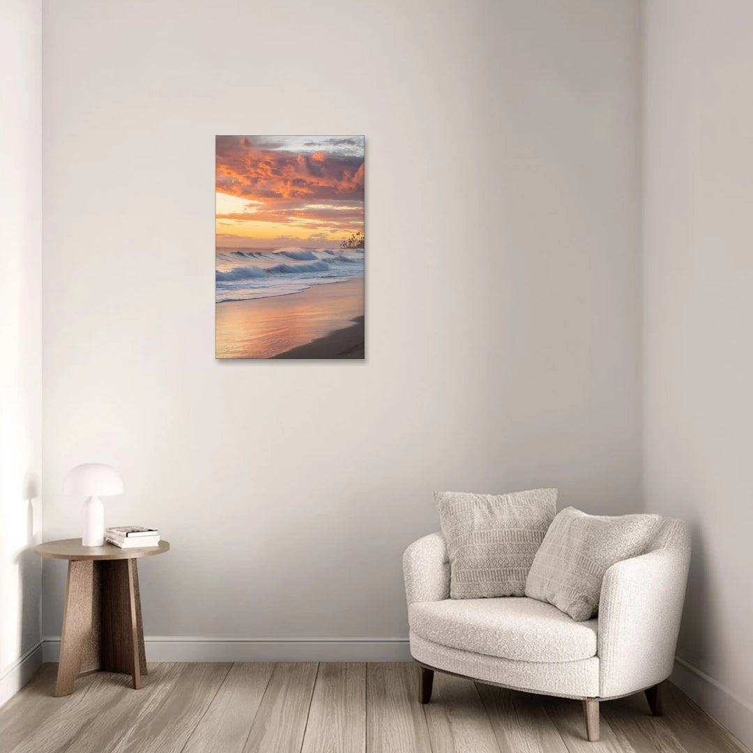 Huntington Beach Golden Hour - Canvas Wall Art - Sofa - 20x30