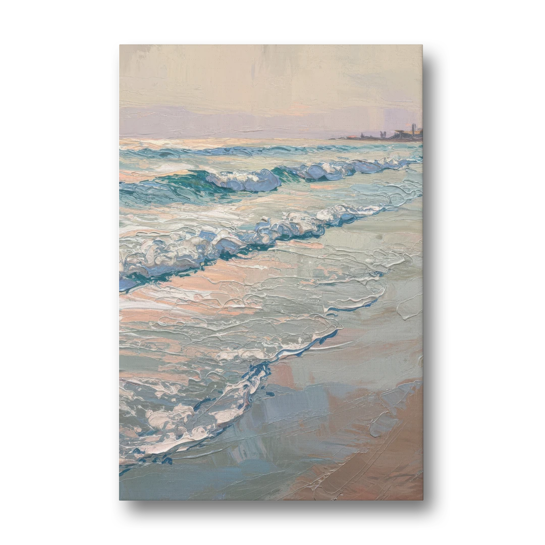 Huntington Beach Ocean Waves - Canvas Wall Art - Front