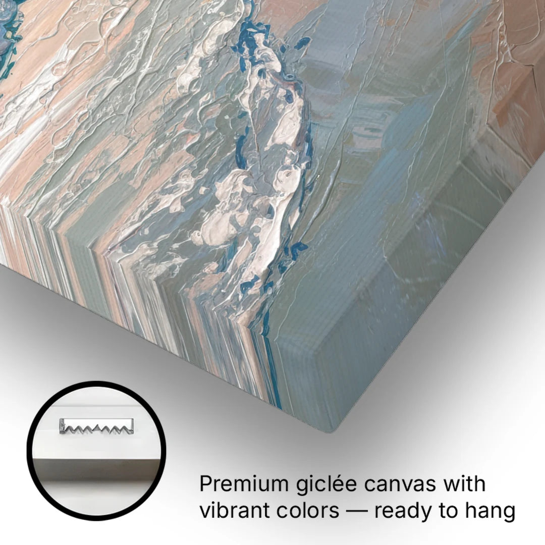 Huntington Beach Ocean Waves - Canvas Wall Art - Gallery Wrap Corner