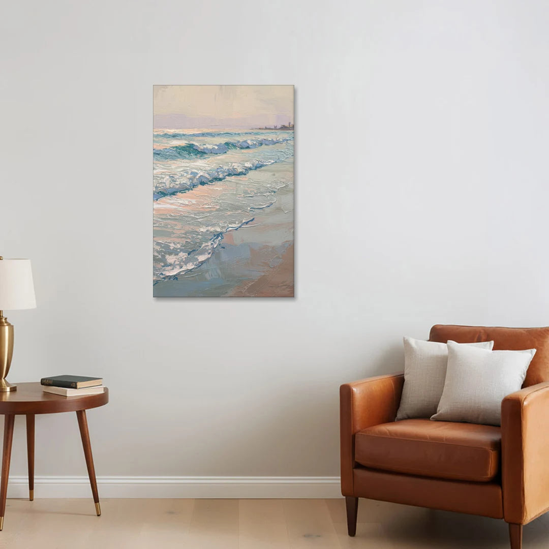 Huntington Beach Ocean Waves - Canvas Wall Art - Sofa - 24x36