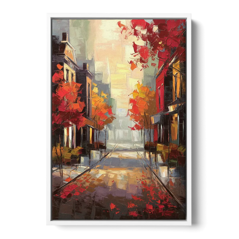 Huntsville Autumn Foliage Charm Front - White Canvas Wall Art