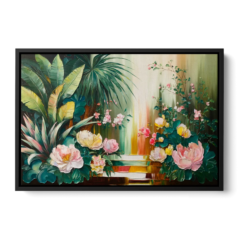 Huntsville Botanical Garden Bliss Front - Black Canvas Wall Art