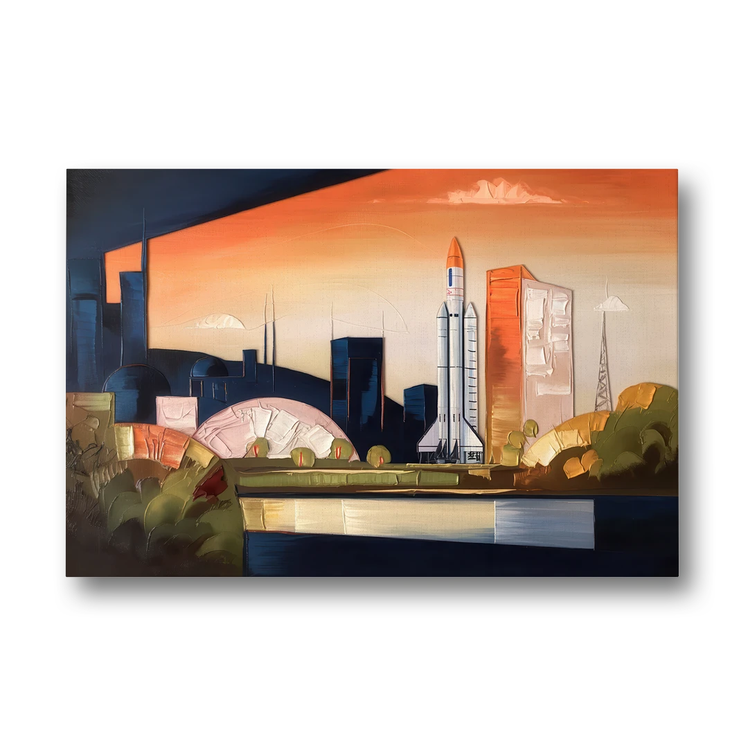 Huntsville Modern Cityscape - Canvas Wall Art - Front