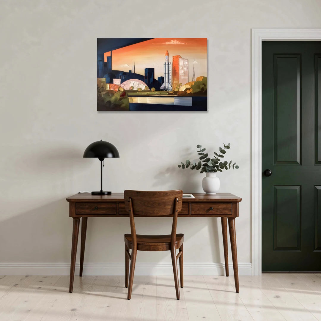 Huntsville Modern Cityscape - Canvas Wall Art - Office - 36x24