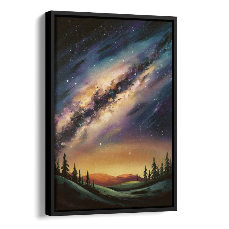Huntsville Night Sky Astronomy Side - Black Canvas Wall Art