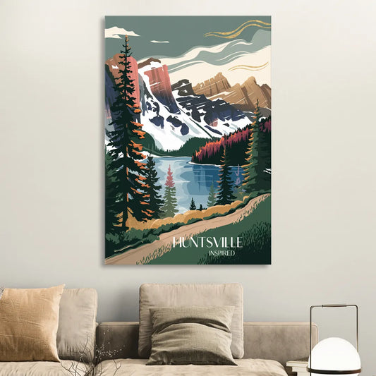 Huntsville Scenic Mountain View Living Room - Canvas Wall Art