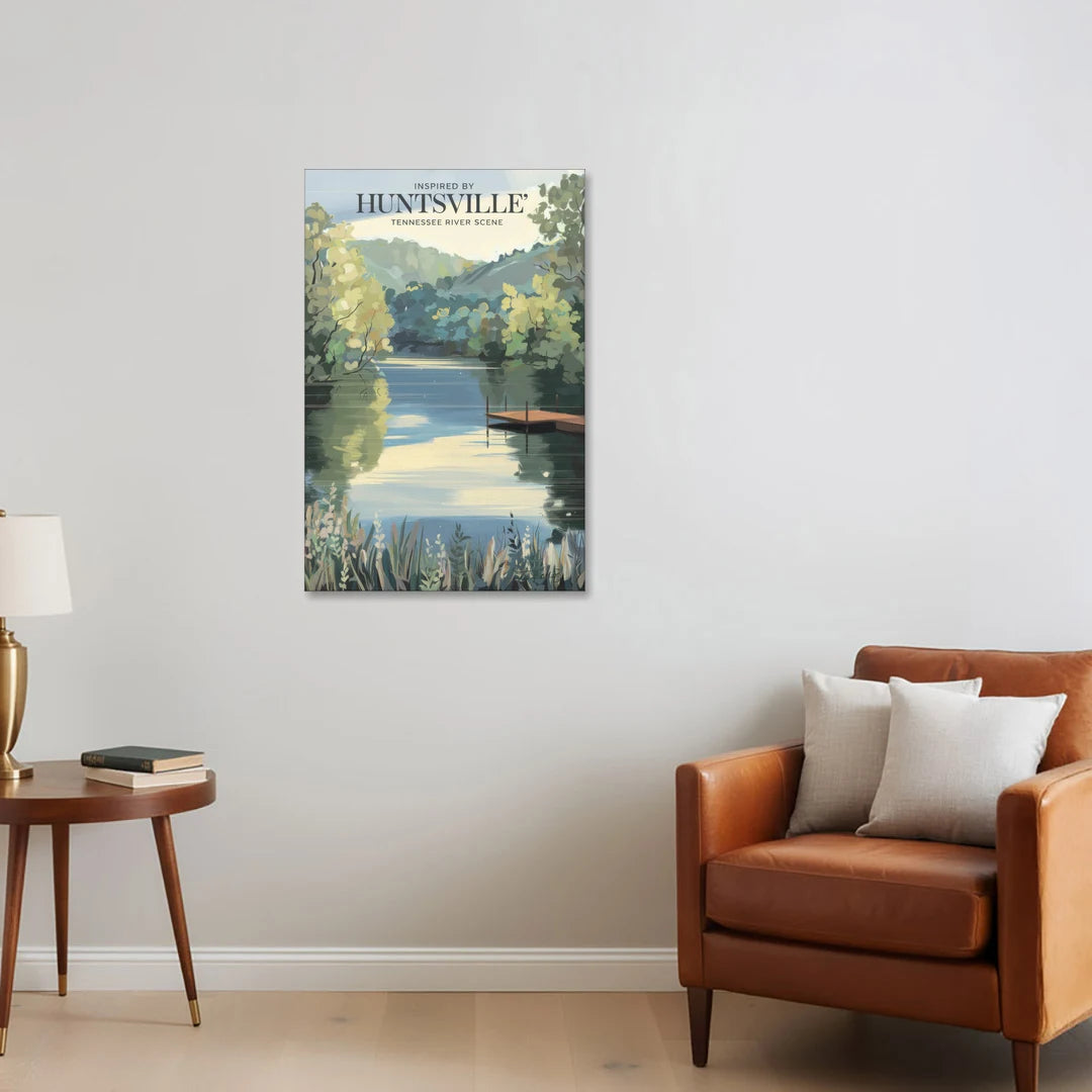 Huntsville Tennessee River Serenity - Canvas Wall Art - Sofa - 24x36