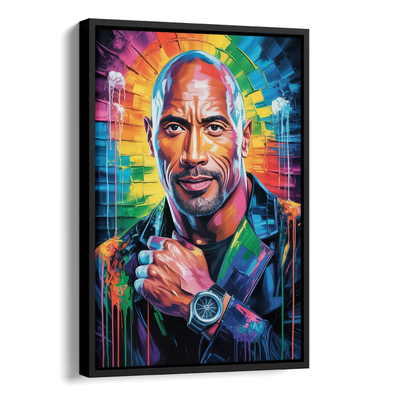 Hustle Side - Black Canvas Wall Art