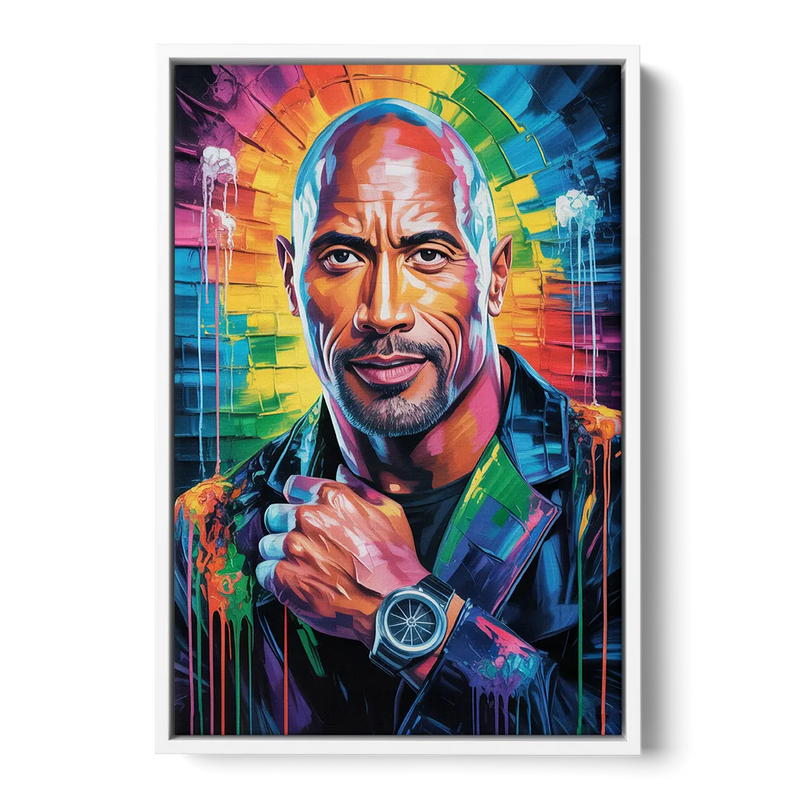 Hustle Front - White Canvas Wall Art