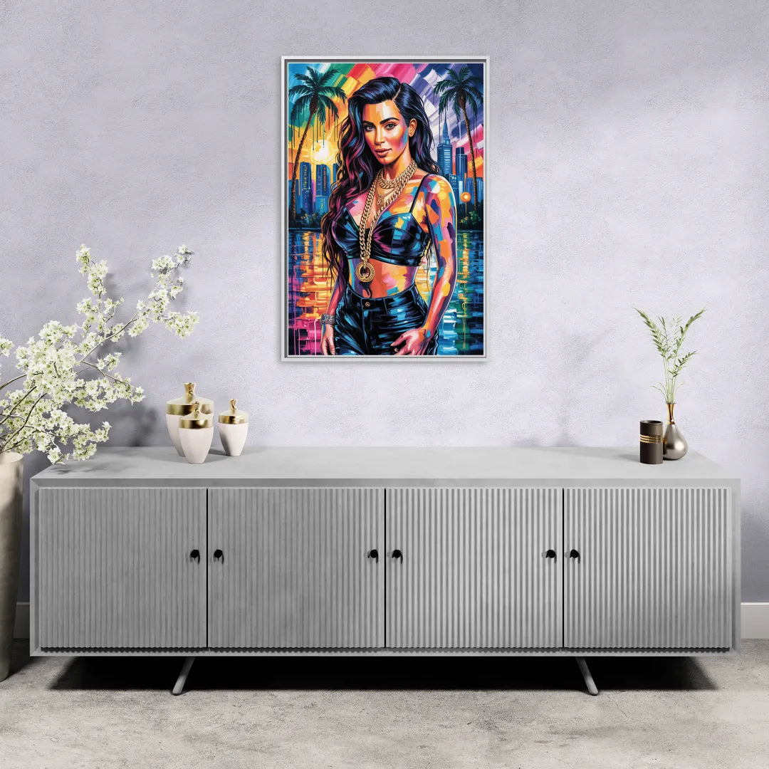 Iconic 2.0 - Living Room White Frame Canvas